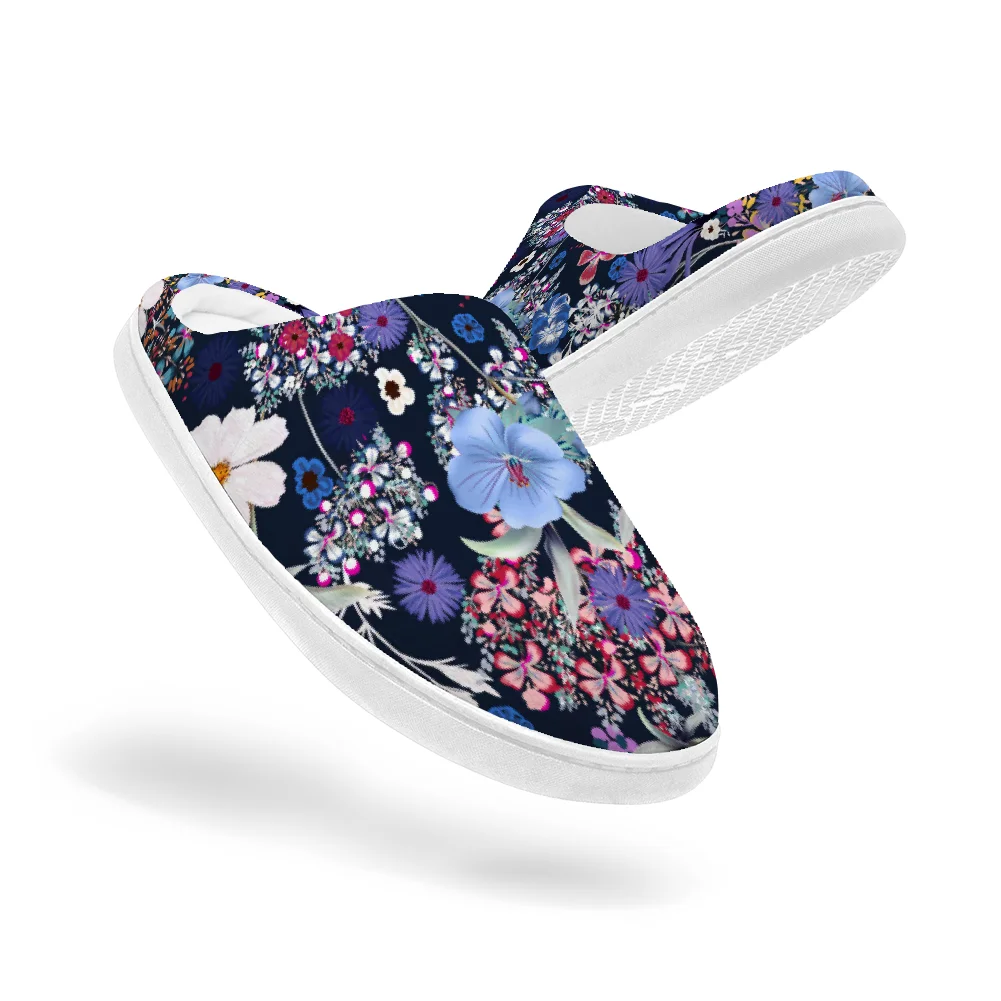 Men Shoes Classic - Classic floral print cotton slippers, high-quality