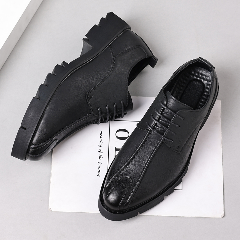 Men'S Shoes Height Increase - 10cm height increasing cowhide men's shoes,