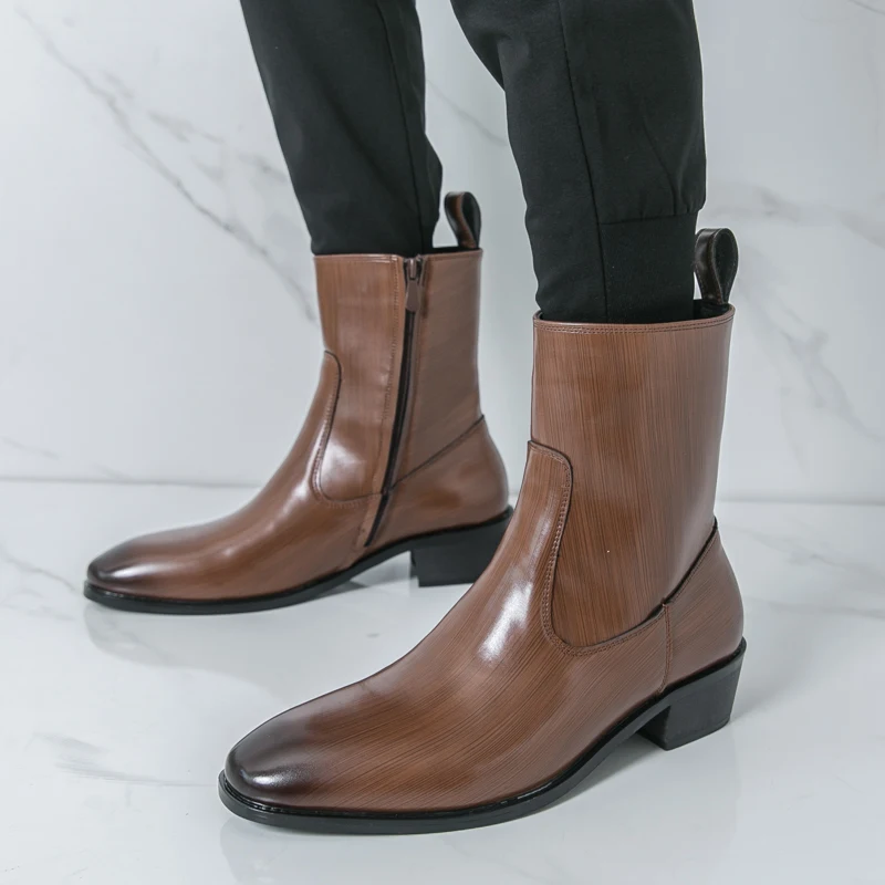 Classic Comfy Ankle Boots Bota - Men'S Shoes Business Casual 评论和价格