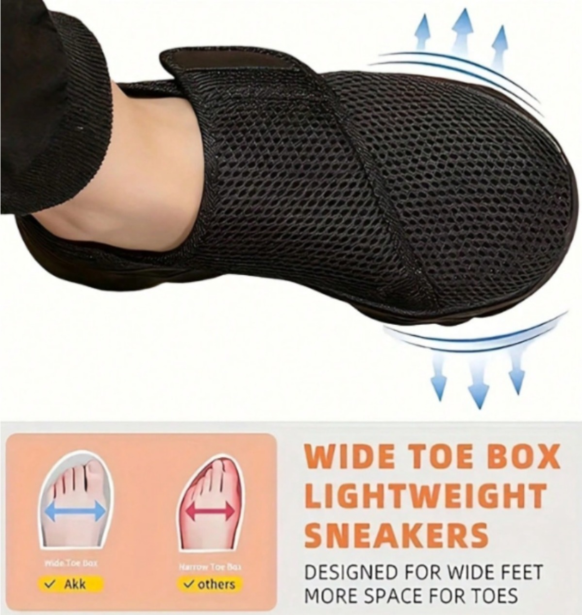 New Men Breathable Mesh Walkin - Men'S Shoes With Wide Toe Box 评论和价格