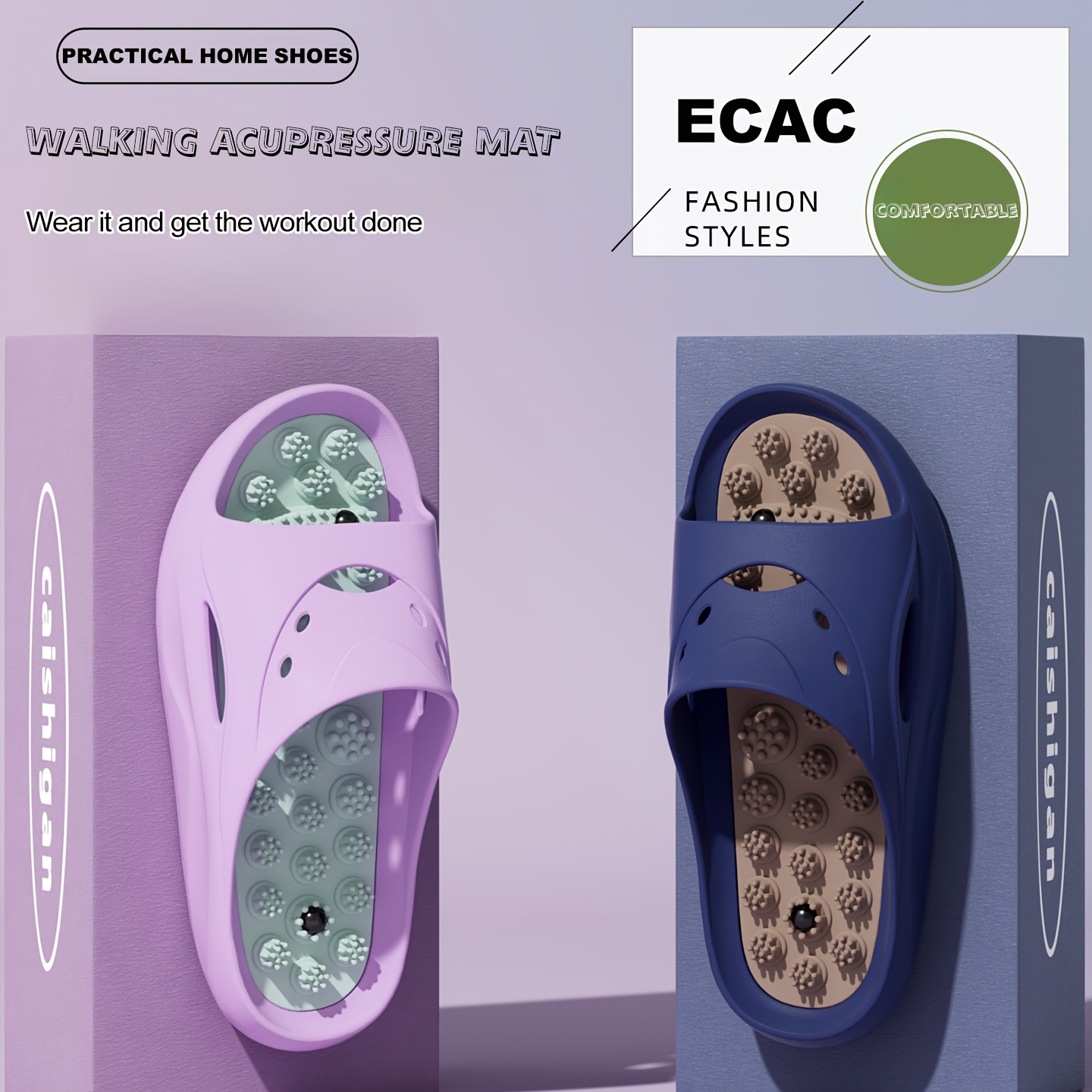 Women Men EVA Massage Slippers - Men Shoes On 评论和价格