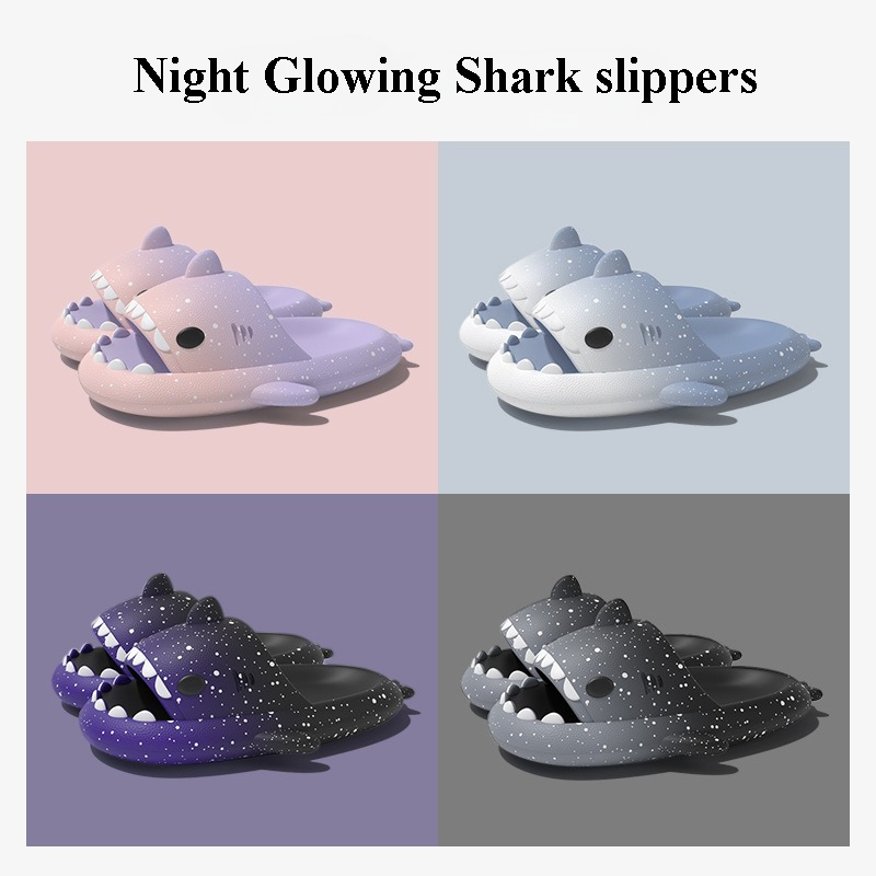 Cute Cartoon Shark Slippers Fo - Men Shoes On 评论和价格