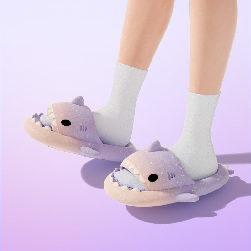 Cute Cartoon Shark Slippers Fo - Men Shoes On 评论和价格