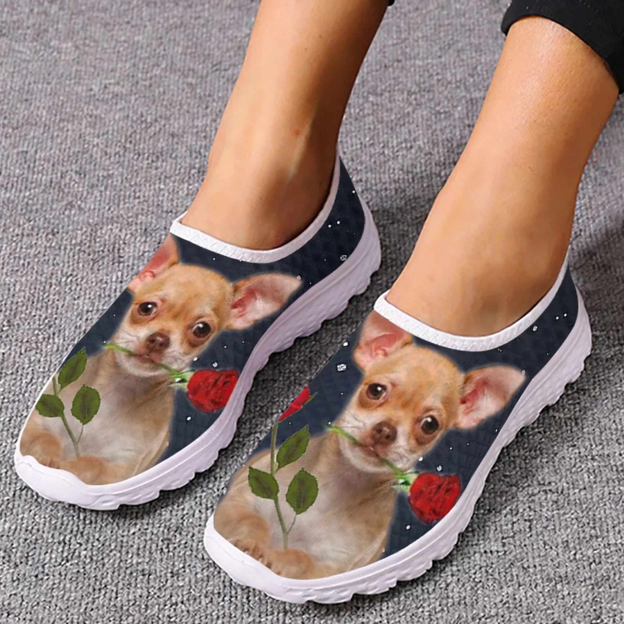 Chihuahua Rose Flower Design M - Men'S Shoes For Tennis 评论和价格
