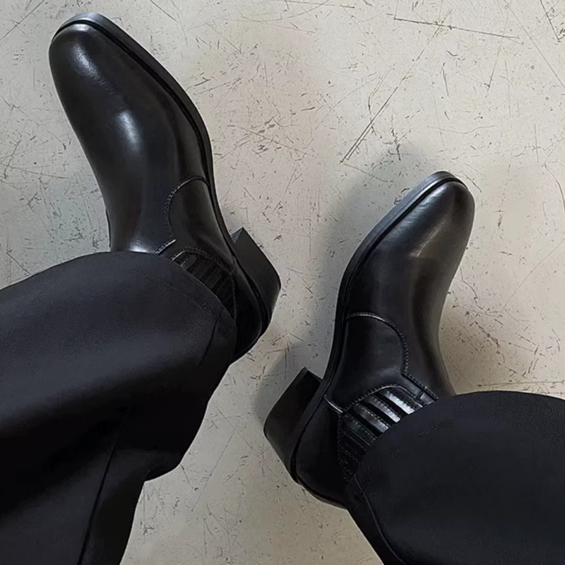 Autumn Winter Black Leather Sh - Men'S Shoes Height Increase 评论和价格