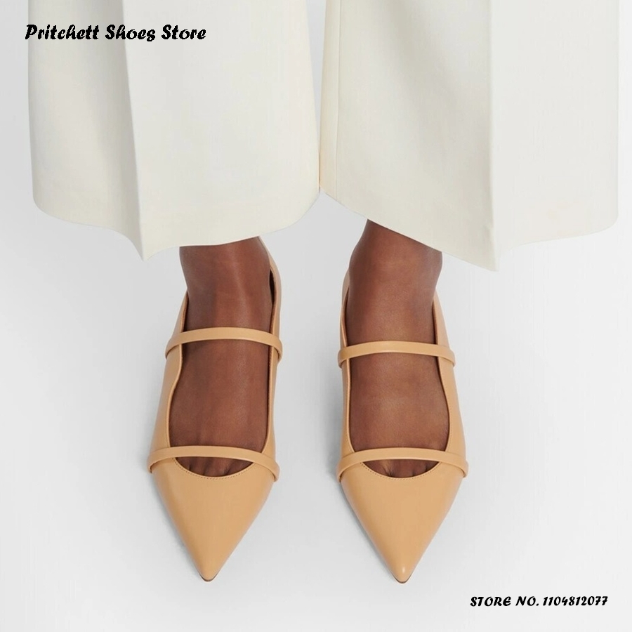 Women's Dual-straps Leather Ba - Shoes Heels Men 评论和价格
