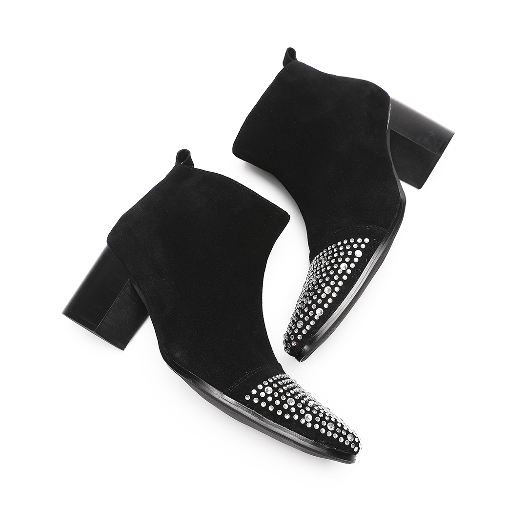 Male suede Leather Rhinestone  - Shoes Heels Men 评论和价格
