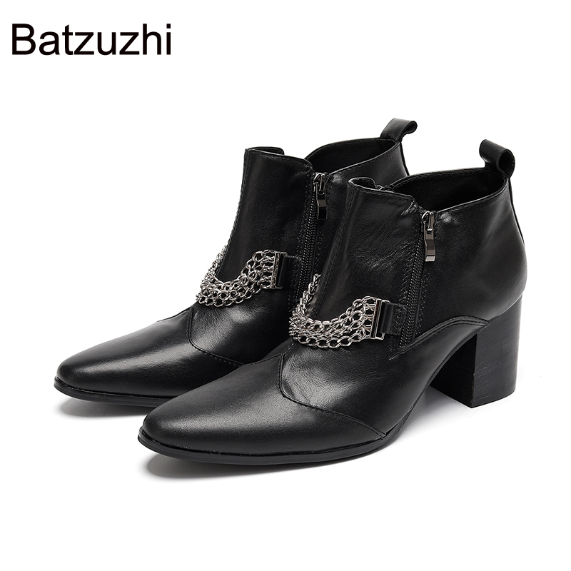 Batzuzhi 7cm High Heels Pointe - Shoes Heels Men 评论和价格