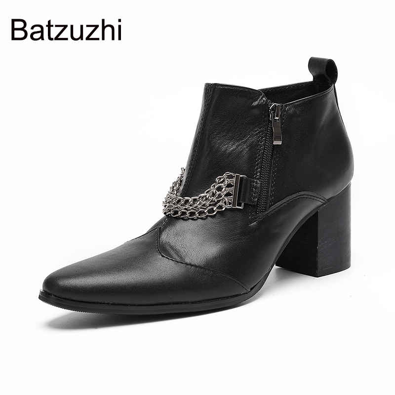 Batzuzhi 7cm High Heels Pointe - Shoes Heels Men 评论和价格