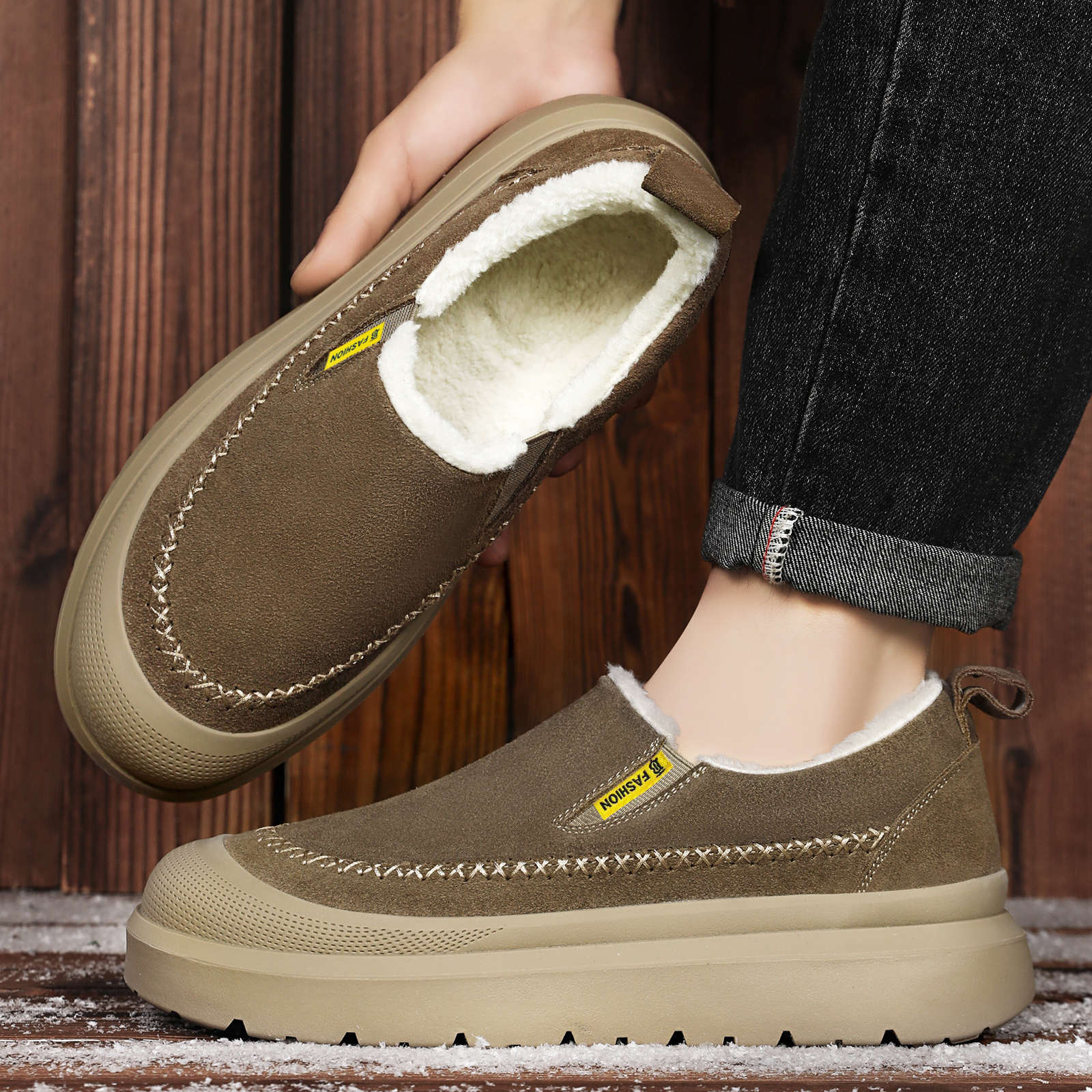 Winter Men's Ankle Boots Thick - Men'S Shoes Height Increase 评论和价格