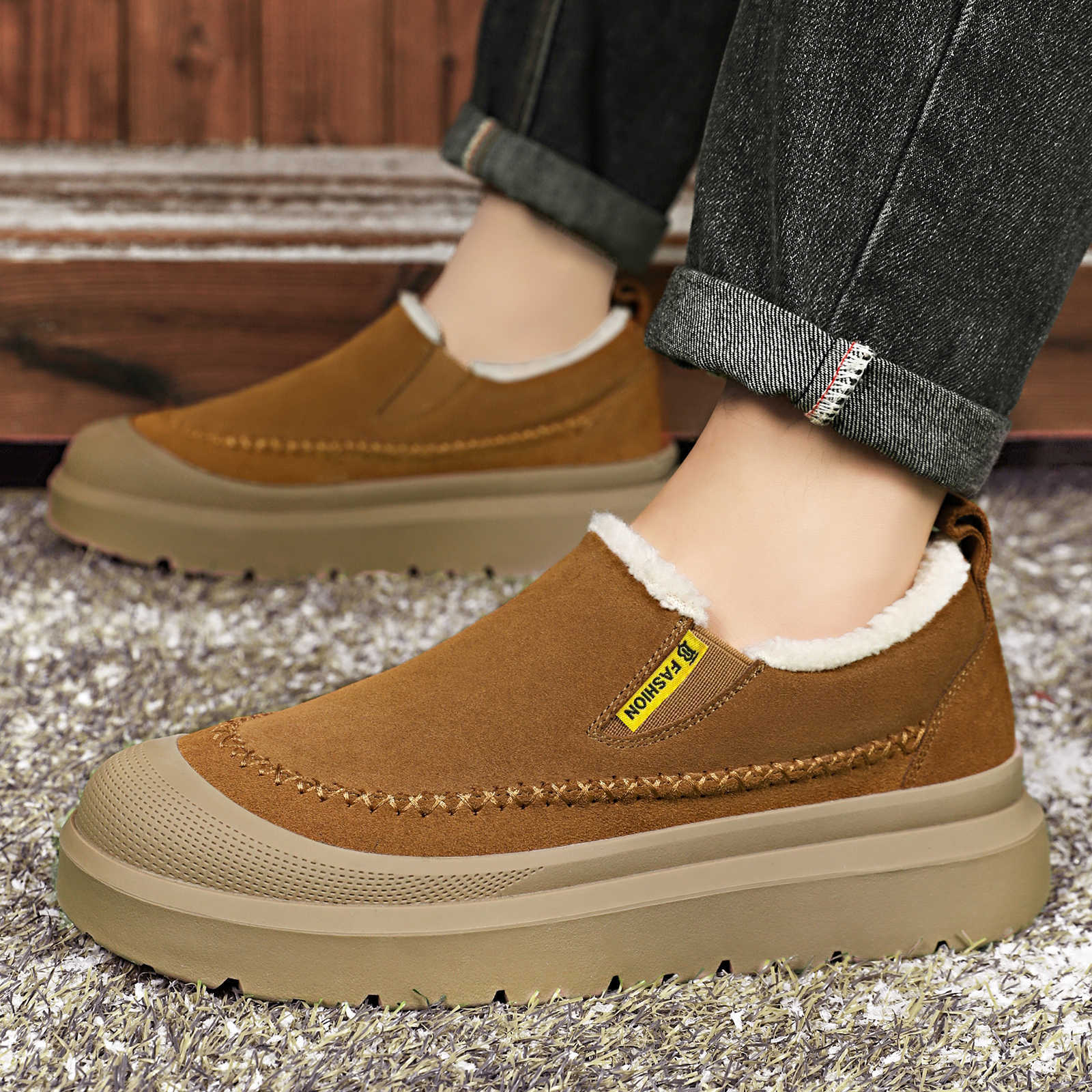 Winter Men's Ankle Boots Thick - Men'S Shoes Height Increase 评论和价格