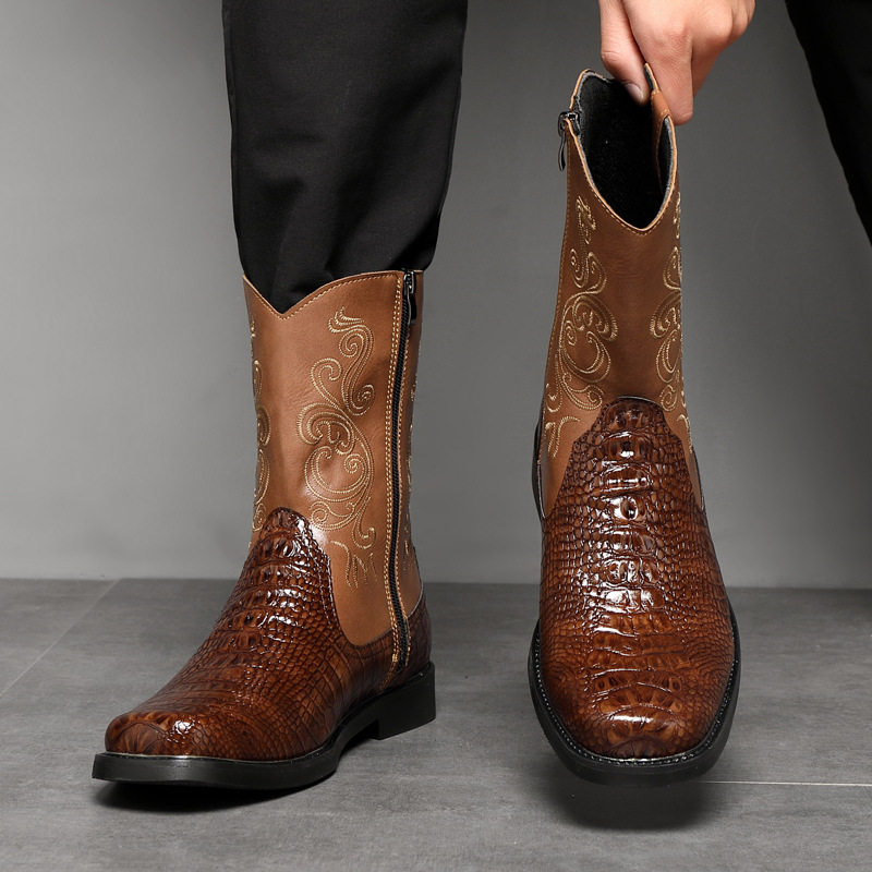 Men's Wide Width Tall Cowboy B - Men'S Shoes With Wide Toe Box 评论和价格